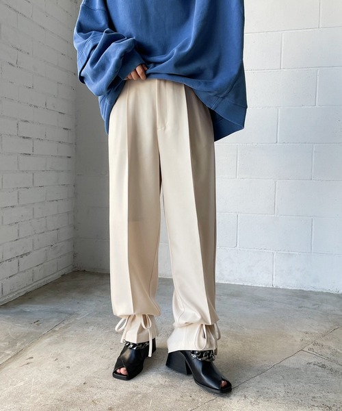 PAGEBOY（ページボーイ）の「リッチツイルセットアップパンツ（その他パンツ・レディース・ブラック/チャコールグレー/グリーン系その他/アイボリー・FREE）」の5枚目の写真