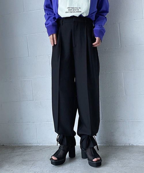 PAGEBOY（ページボーイ）の「リッチツイルセットアップパンツ（その他パンツ・レディース・ブラック/チャコールグレー/グリーン系その他/アイボリー・FREE）」の10枚目の写真