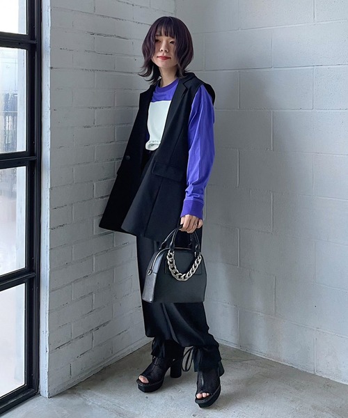 PAGEBOY（ページボーイ）の「リッチツイルセットアップパンツ（その他パンツ・レディース・ブラック/チャコールグレー/グリーン系その他/アイボリー・FREE）」の11枚目の写真