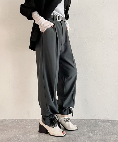 PAGEBOY（ページボーイ）の「リッチツイルセットアップパンツ（その他パンツ・レディース・ブラック/チャコールグレー/グリーン系その他/アイボリー・FREE）」の14枚目の写真