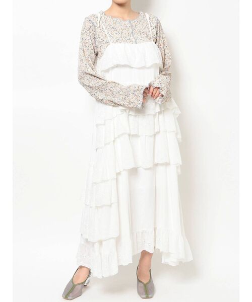 merry jenny（メリージェニー）の「イレギュラーレースキャミワンピース（ワンピース・レディース・ベージュ/オフホワイト/ブラック・FREE）」の18枚目の写真