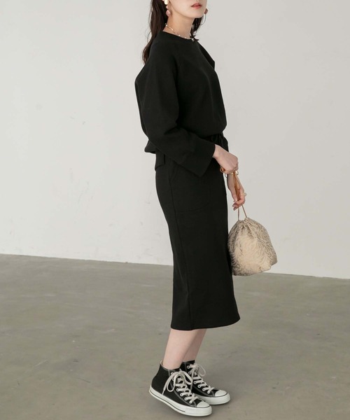 Chaco closet(チャコ クローゼット)の「ワンマイルウェア スウェットセットアップ(セットアップ・レディース・ネイビー/ブラック/イエロー/キャメル/レッド・FREE)」の8枚目の写真