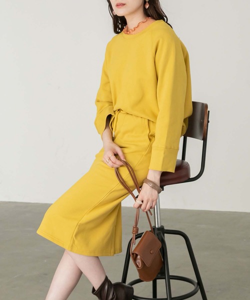 Chaco closet(チャコ クローゼット)の「ワンマイルウェア スウェットセットアップ(セットアップ・レディース・ネイビー/ブラック/イエロー/キャメル/レッド・FREE)」の14枚目の写真