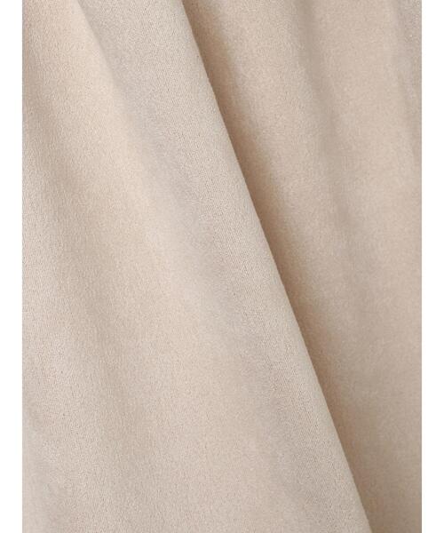 Petit fleur（プチフルール）の「・Petit Fleur ポンチスエードラッフルスカート＊（スカート・レディース・チャコールグレー/カーキ/アイボリー/グレイッシュベージュ・FREE）」の9枚目の写真