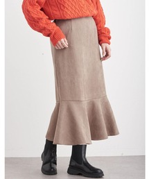 ・Petit Fleur ポンチスエードラッフルスカート＊