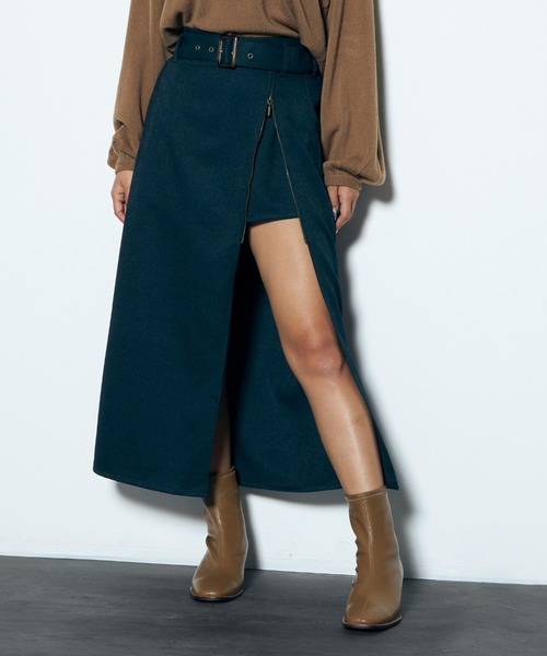 CECIL McBEE（セシルマクビー）の「レイヤードショートパンツ（その他パンツ・レディース・ブラック/モカ/カーキ・MEDIUM）」の3枚目の写真