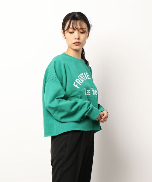 Lee（リー）の「【Lee】クロップスウェット（スウェット・レディース・グリーン・M/L）」の2枚目の写真