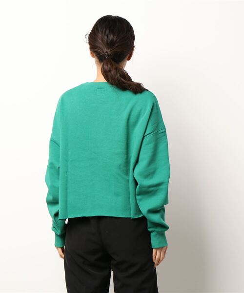 Lee（リー）の「【Lee】クロップスウェット（スウェット・レディース・グリーン・M/L）」の3枚目の写真