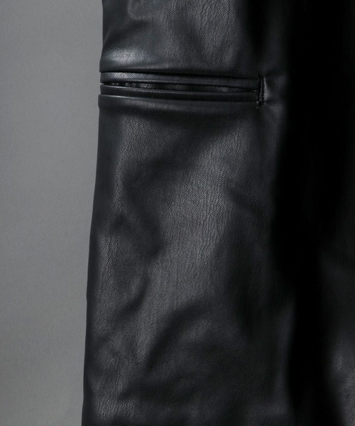 SITRY（シトリー）の「synthetic leather tailored vest/フェイクレザー テーラード ベスト（ベスト・メンズ・ブラック/ブラウン・M/L）」の6枚目の写真