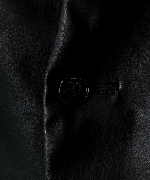 SITRY（シトリー）の「synthetic leather tailored vest/フェイクレザー テーラード ベスト（ベスト・メンズ・ブラック/ブラウン・M/L）」の8枚目の写真