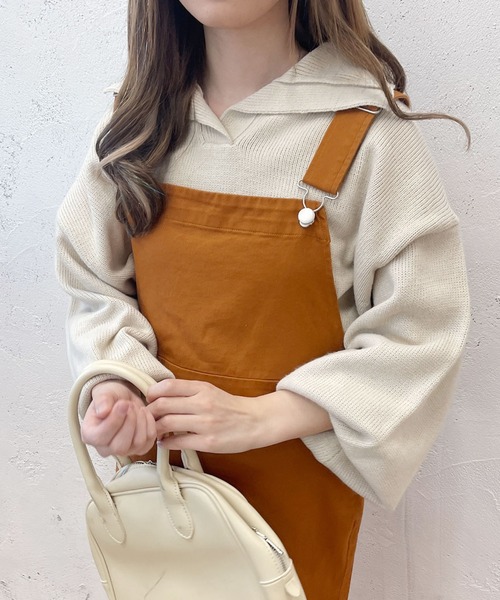 PairPair（ペアペア）の「ビッグカラーニット（ニット/セーター・レディース・アイボリー/グリーン系その他・FREE）」の17枚目の写真