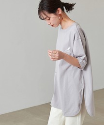 【KANGOL EXTRA COMFORT(カンゴール エクストラ コンフォート)】ビックシルエット ロゴプリント ラウンドヘムチュニック