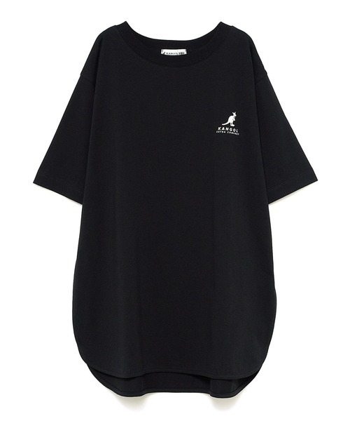 KANGOL EXTRA COMFORT（カンゴールエクストラコンフォート）の「【KANGOL EXTRA COMFORT(カンゴール　エクストラ　コンフォート)】ビックシルエット ロゴプリント ラウンドヘムチュニック（チュニック・レディース・ライトグレー/ライトベージュ/オフホワイト/ブラック・LL/M/L）」の15枚目の写真