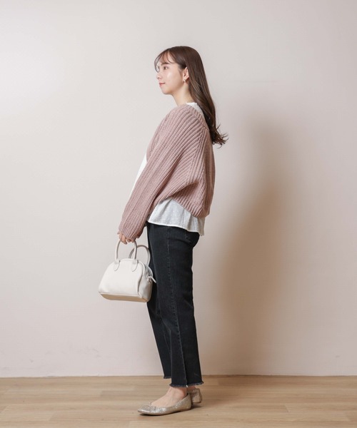 flower（フラワー）の「ライトクラシックバッグ（ショルダーバッグ・レディース・ブラック/アイボリー・FREE）」の12枚目の写真