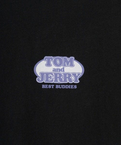 Tom&Jerry(トムアンドジェリー)の「【TOM&JERRY/トムとジェリー】ファニーイラスト 袖プリント ロンT/長袖Tシャツ(Tシャツ/カットソー・レディース・ホワイト/ブラック/ブラウン/ブルー・M/L)」の15枚目の写真