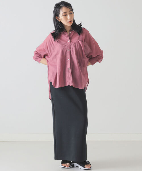 BEAMS LIGHTS（ビームスライツ）の「BEAMS LIGHTS / KHADI キモノスリーブ シャツ（シャツ/ブラウス・レディース・ホワイト/グリーン/レッド系その他4・ONE SIZE）」の8枚目の写真