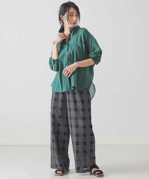 BEAMS LIGHTS（ビームスライツ）の「BEAMS LIGHTS / KHADI キモノスリーブ シャツ（シャツ/ブラウス・レディース・ホワイト/グリーン/レッド系その他4・ONE SIZE）」の10枚目の写真