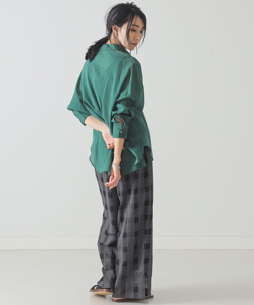 BEAMS LIGHTS（ビームスライツ）の「BEAMS LIGHTS / KHADI キモノスリーブ シャツ（シャツ/ブラウス・レディース・ホワイト/グリーン/レッド系その他4・ONE SIZE）」の11枚目の写真