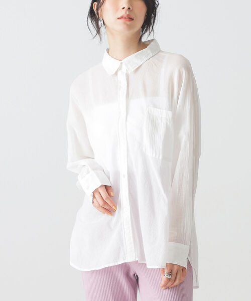BEAMS LIGHTS（ビームスライツ）の「BEAMS LIGHTS / KHADI キモノスリーブ シャツ（シャツ/ブラウス・レディース・ホワイト/グリーン/レッド系その他4・ONE SIZE）」の12枚目の写真