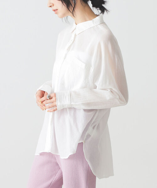 BEAMS LIGHTS（ビームスライツ）の「BEAMS LIGHTS / KHADI キモノスリーブ シャツ（シャツ/ブラウス・レディース・ホワイト/グリーン/レッド系その他4・ONE SIZE）」の13枚目の写真