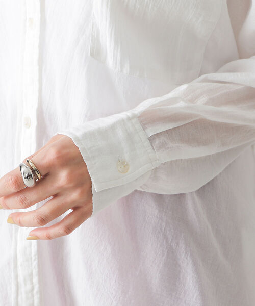 BEAMS LIGHTS（ビームスライツ）の「BEAMS LIGHTS / KHADI キモノスリーブ シャツ（シャツ/ブラウス・レディース・ホワイト/グリーン/レッド系その他4・ONE SIZE）」の16枚目の写真