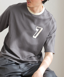 【リバーシブル着用可能】ナンバリングカレッジTシャツ