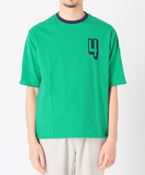 417 EDIFICE（フォーワンセブンエディフィス）の「【リバーシブル着用可能】ナンバリングカレッジTシャツ（Tシャツ/カットソー・メンズ・ベージュ/グレー/グリーン・SMALL/MEDIUM/LARGE）」の3枚目の写真
