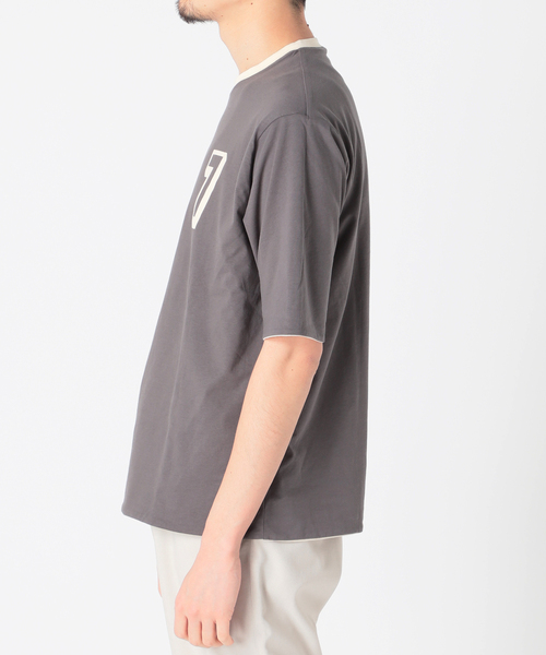 417 EDIFICE（フォーワンセブンエディフィス）の「【リバーシブル着用可能】ナンバリングカレッジTシャツ（Tシャツ/カットソー・メンズ・ベージュ/グレー/グリーン・SMALL/MEDIUM/LARGE）」の15枚目の写真