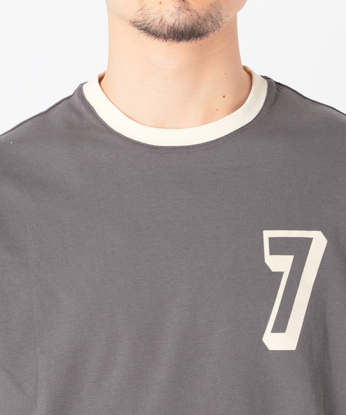 417 EDIFICE（フォーワンセブンエディフィス）の「【リバーシブル着用可能】ナンバリングカレッジTシャツ（Tシャツ/カットソー・メンズ・ベージュ/グレー/グリーン・SMALL/MEDIUM/LARGE）」の17枚目の写真