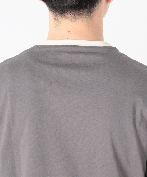 417 EDIFICE（フォーワンセブンエディフィス）の「【リバーシブル着用可能】ナンバリングカレッジTシャツ（Tシャツ/カットソー・メンズ・ベージュ/グレー/グリーン・SMALL/MEDIUM/LARGE）」の18枚目の写真