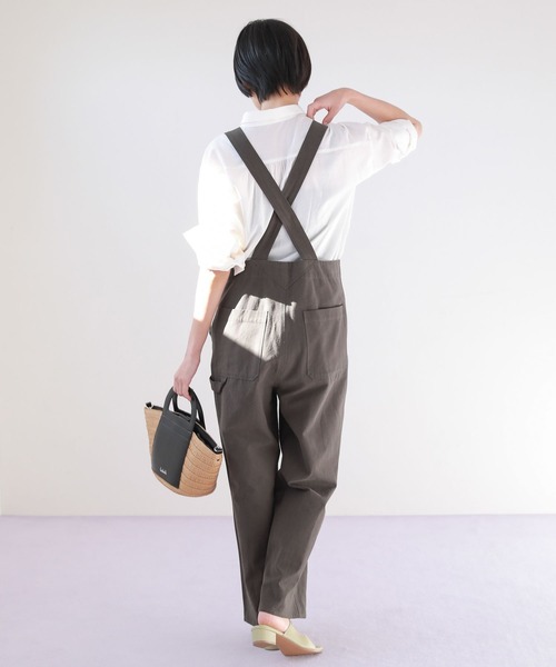 LAKOLE(ラコレ)の「2WAYペーパーバスケットトートバッグ / 265195(トートバッグ・レディース・アッシュグレー/ブラウン/ナチュラル・FREE)」の4枚目の写真