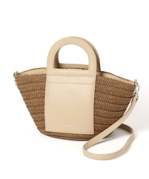 LAKOLE(ラコレ)の「2WAYペーパーバスケットトートバッグ / 265195(トートバッグ・レディース・アッシュグレー/ブラウン/ナチュラル・FREE)」の12枚目の写真