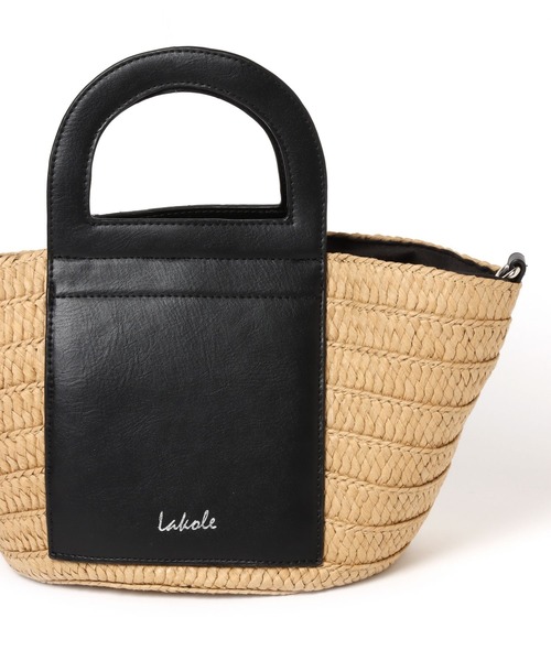 LAKOLE(ラコレ)の「2WAYペーパーバスケットトートバッグ / 265195(トートバッグ・レディース・アッシュグレー/ブラウン/ナチュラル・FREE)」の9枚目の写真