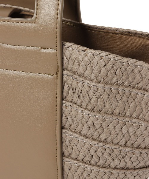 LAKOLE(ラコレ)の「2WAYペーパーバスケットトートバッグ / 265195(トートバッグ・レディース・アッシュグレー/ブラウン/ナチュラル・FREE)」の6枚目の写真