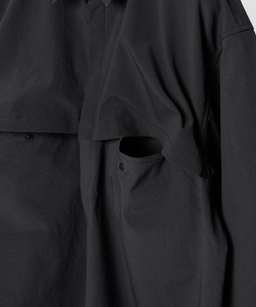 Champion BLACK EDITION ブラック ロングコート スリーレイヤー 防水 タスランタフタ バイカーロングコート