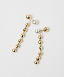 qualite | ﾐｯｸｽﾎﾞｰﾙﾁｪｰﾝﾋﾟｱｽ(ピアス（両耳用）)