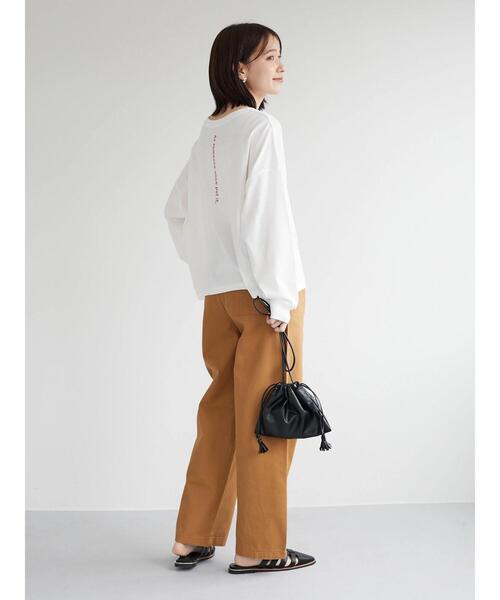 Green　Parks（グリーンパークス）の「袖プリントカットプルオーバー（Tシャツ/カットソー・レディース・ホワイト/サックスブルー・FREE）」の22枚目の写真