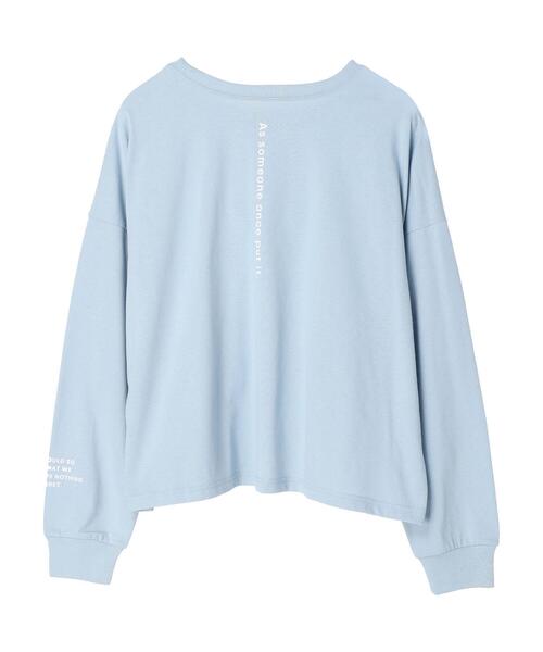 Green　Parks（グリーンパークス）の「袖プリントカットプルオーバー（Tシャツ/カットソー・レディース・ホワイト/サックスブルー・FREE）」の12枚目の写真