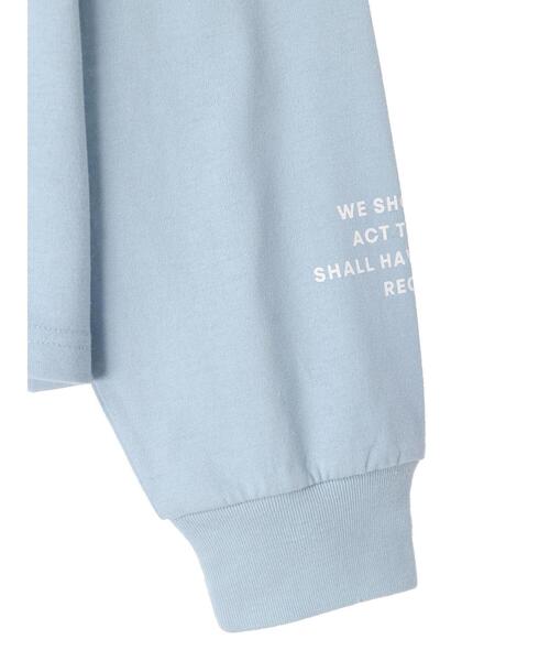 Green　Parks（グリーンパークス）の「袖プリントカットプルオーバー（Tシャツ/カットソー・レディース・ホワイト/サックスブルー・FREE）」の10枚目の写真