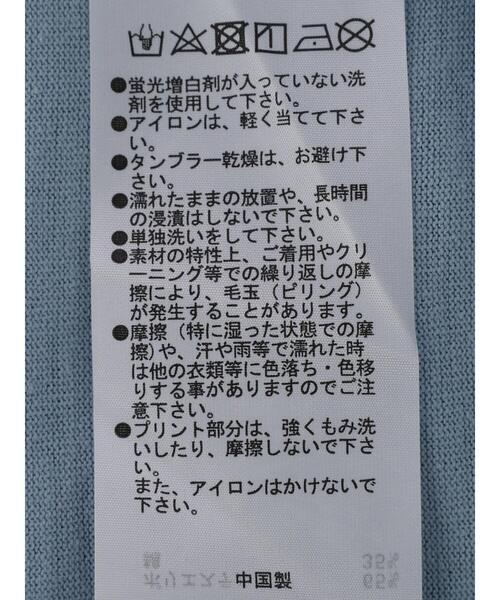 Green　Parks（グリーンパークス）の「袖プリントカットプルオーバー（Tシャツ/カットソー・レディース・ホワイト/サックスブルー・FREE）」の8枚目の写真