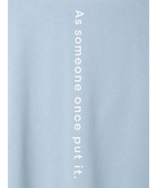 Green　Parks（グリーンパークス）の「袖プリントカットプルオーバー（Tシャツ/カットソー・レディース・ホワイト/サックスブルー・FREE）」の7枚目の写真