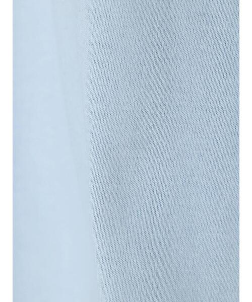 Green　Parks（グリーンパークス）の「袖プリントカットプルオーバー（Tシャツ/カットソー・レディース・ホワイト/サックスブルー・FREE）」の5枚目の写真