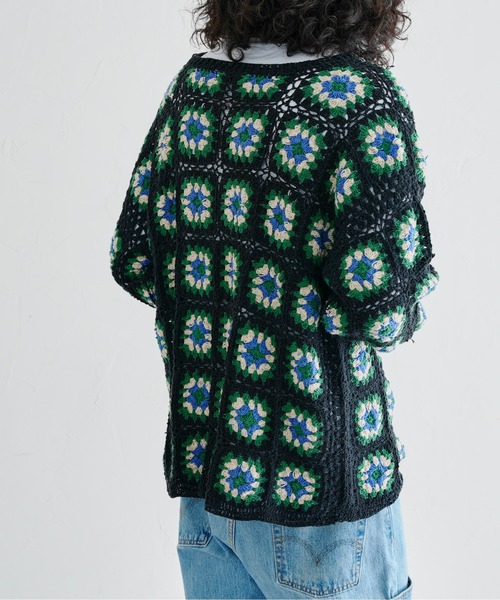 CPCM（シーピーシーエム）の「クロシェ編みカーディガン（カーディガン/ボレロ・メンズ・ブラック/グリーン・FREE）」の21枚目の写真