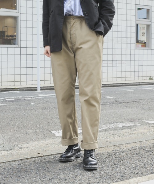 UNIVERSAL OVERALL(ユニバーサルオーバーオール)の「UNIVERSAL OVERALL WAKER‘S PANTS U2211674(チノパンツ・メンズ・ネイビー/ベージュ/ブラック/ダークブラウン/セージグリーン・FREE)」の14枚目の写真