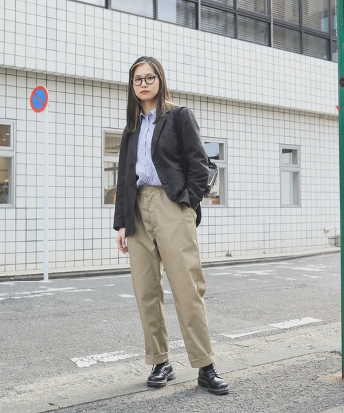 UNIVERSAL OVERALL(ユニバーサルオーバーオール)の「UNIVERSAL OVERALL WAKER‘S PANTS U2211674(チノパンツ・メンズ・ネイビー/ベージュ/ブラック/ダークブラウン/セージグリーン・FREE)」の13枚目の写真