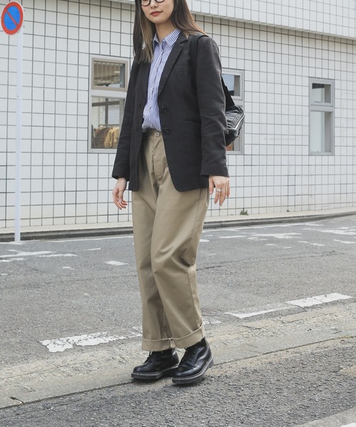 UNIVERSAL OVERALL(ユニバーサルオーバーオール)の「UNIVERSAL OVERALL WAKER‘S PANTS U2211674(チノパンツ・メンズ・ネイビー/ベージュ/ブラック/ダークブラウン/セージグリーン・FREE)」の18枚目の写真