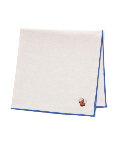 BAYFLOW（ベイフロー）の「BFシシュウハンカチ（タオル・レディース・グレー/グリーン/ライトブルー/ベージュ/ピンク/ネイビー・0）」の3枚目の写真