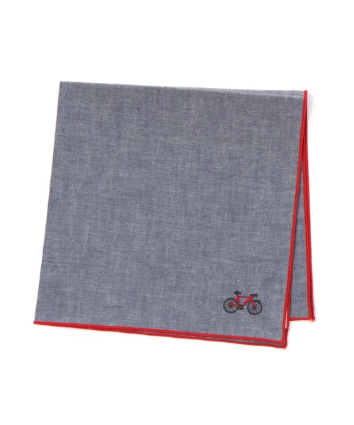 BAYFLOW（ベイフロー）の「BFシシュウハンカチ（タオル・レディース・グレー/グリーン/ライトブルー/ベージュ/ピンク/ネイビー・0）」の5枚目の写真