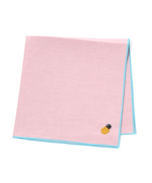 BAYFLOW（ベイフロー）の「BFシシュウハンカチ（タオル・レディース・グレー/グリーン/ライトブルー/ベージュ/ピンク/ネイビー・0）」の6枚目の写真