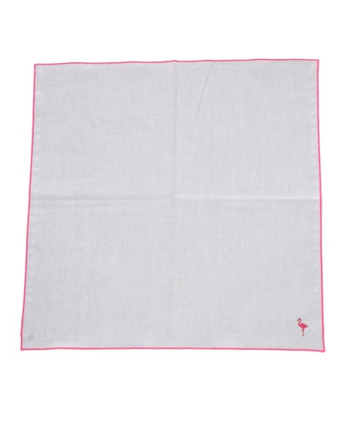 BAYFLOW（ベイフロー）の「BFシシュウハンカチ（タオル・レディース・グレー/グリーン/ライトブルー/ベージュ/ピンク/ネイビー・0）」の8枚目の写真